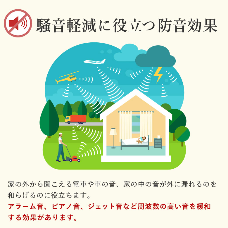 遮光裏地付き二重カーテン 4