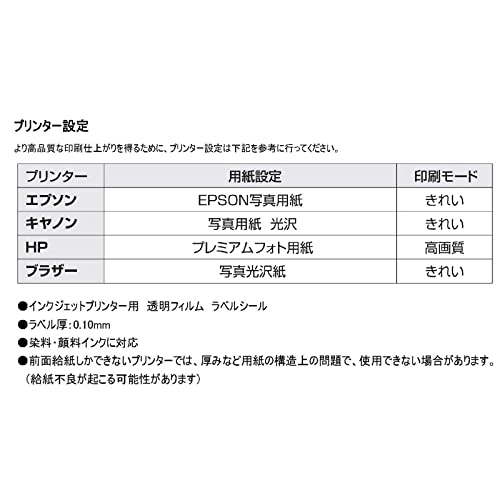透明フィルム ラベルシール 2