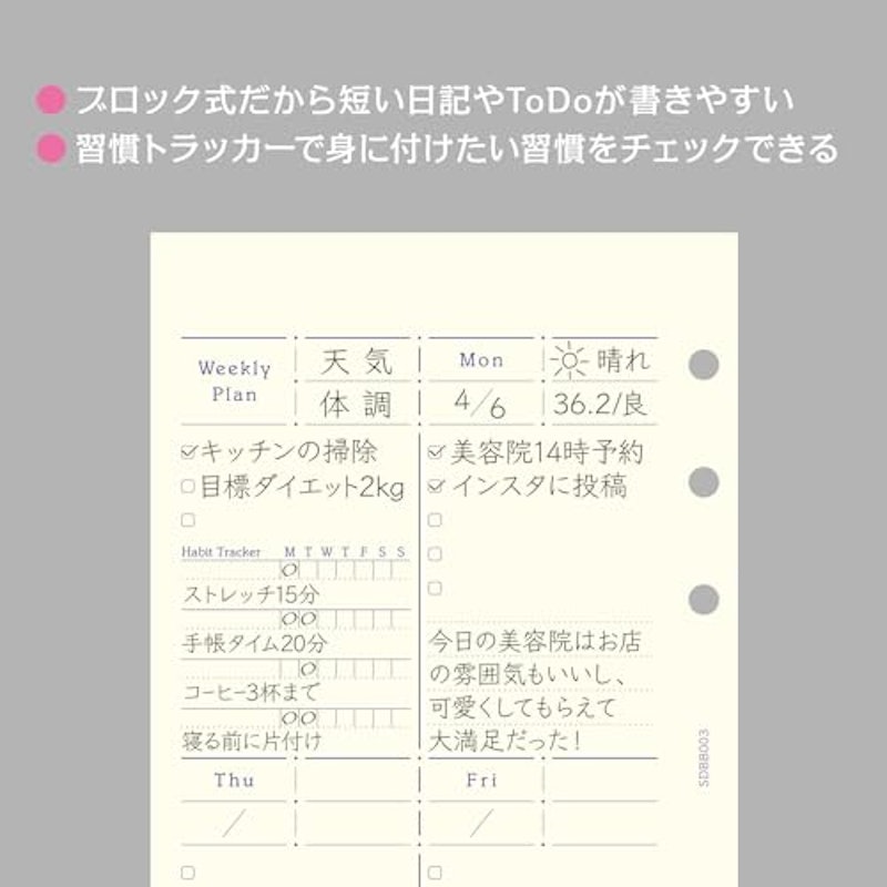 システム手帳 リフィル 3
