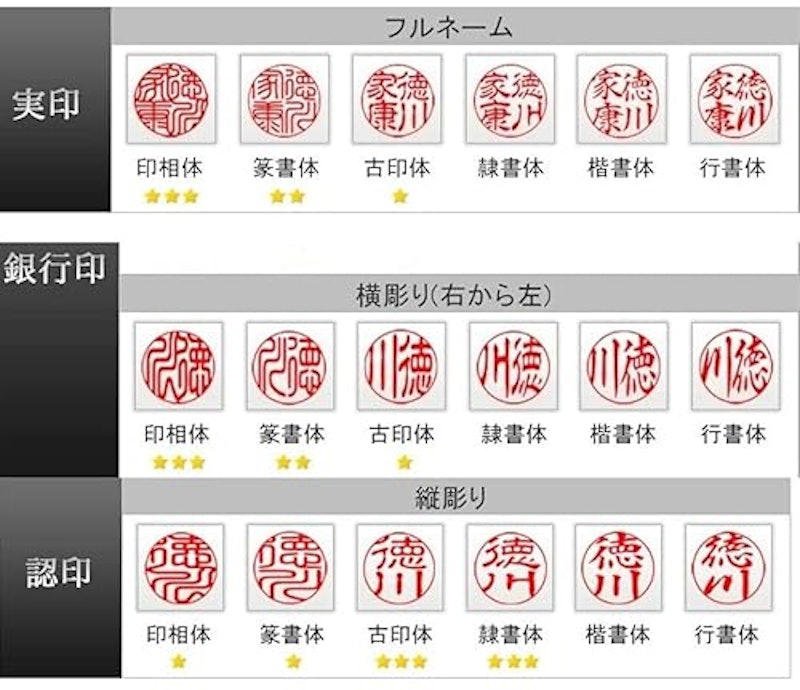 黒水牛印鑑3本セット 3