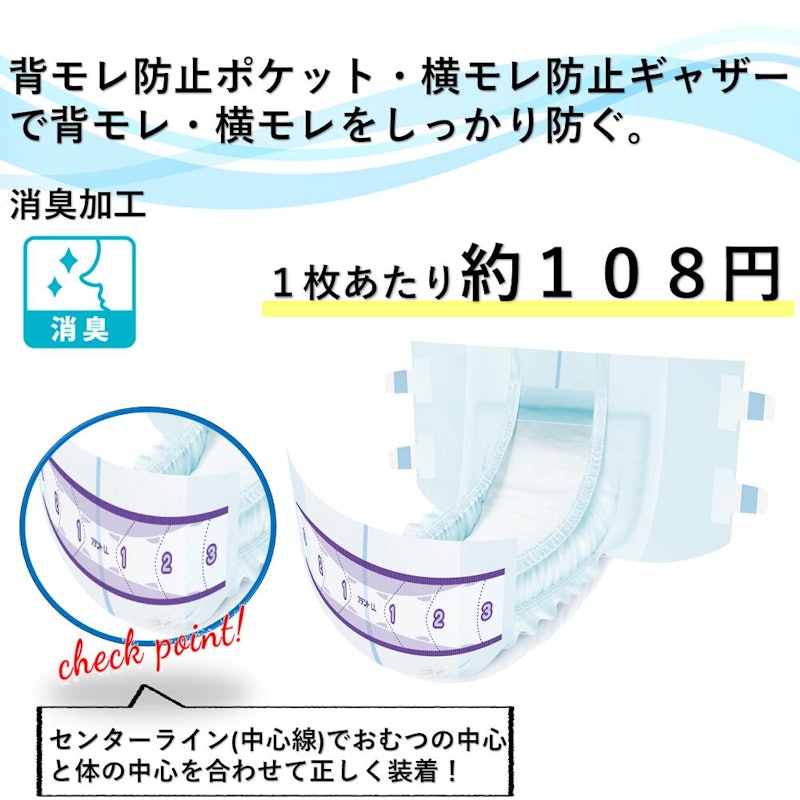 背モレ・横モレも防ぐテープ式 2