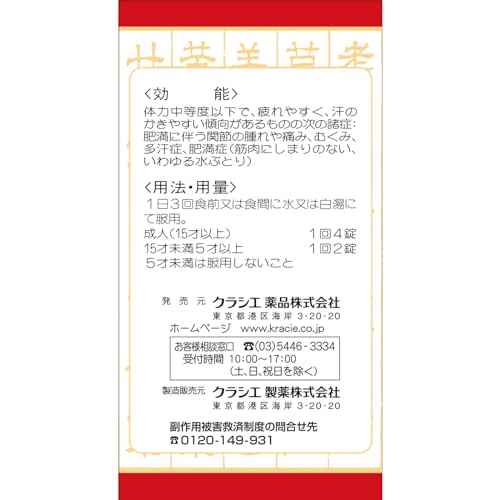 防已黄耆湯エキス錠F 2