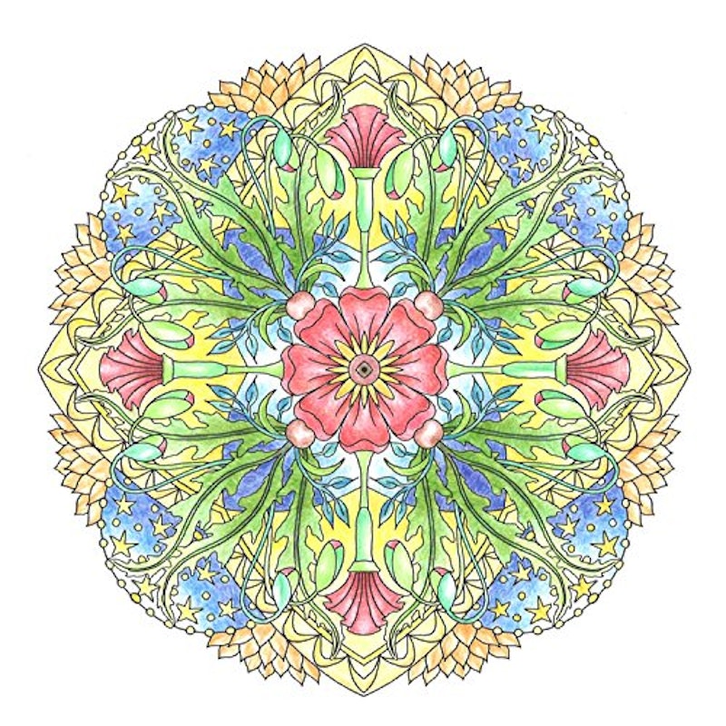 flower mandalas 心を整える、花々のマンダラぬりえ 2