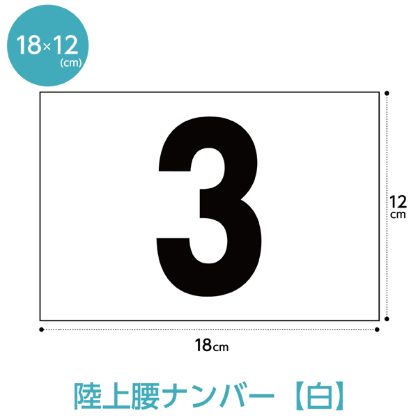 陸上レーンナンバーカード 腰用 1