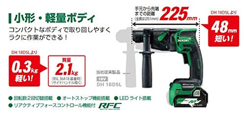 コードレスロータリハンマドリル 4