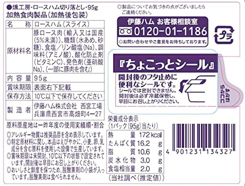 ロースハム切り落し 2
