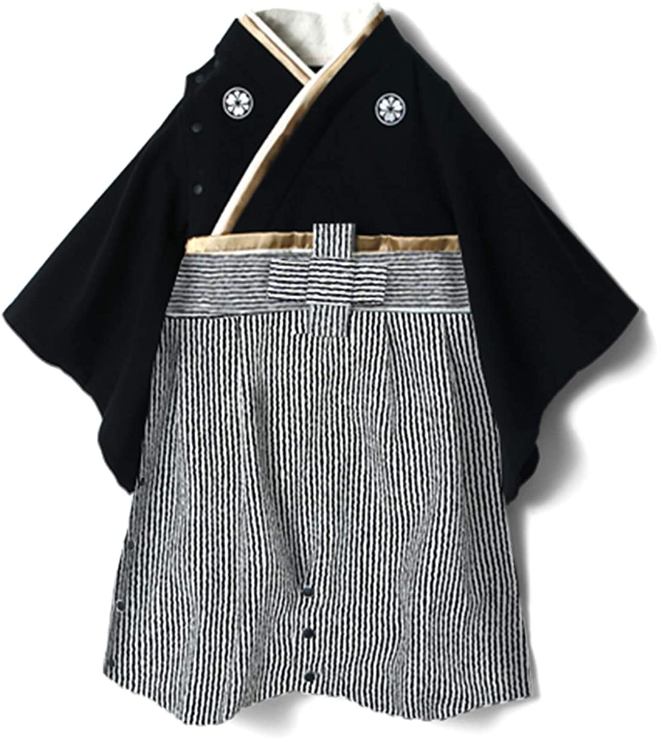 家紋刺繍付き 袴ロンパース 1