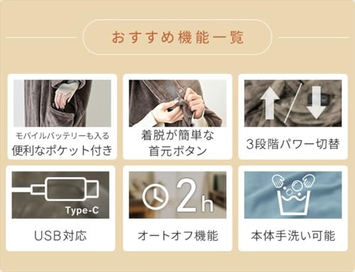 どこでも電気着る毛布 4