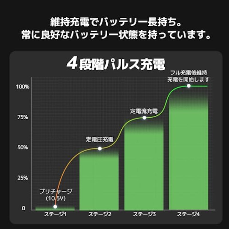 定格30A パルスバッテリー充電器 5