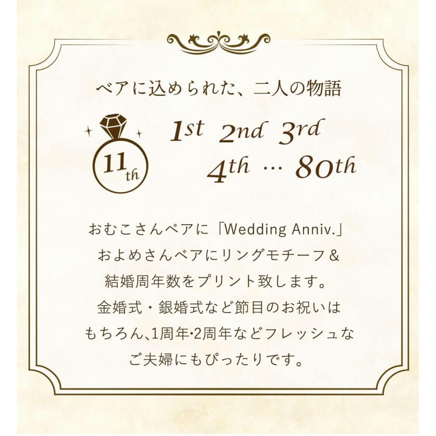 婚姻年数入り 結婚記念ドレスベア 4