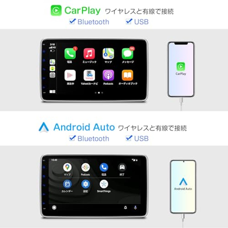 カーナビ 2DIN 10.1インチ 3