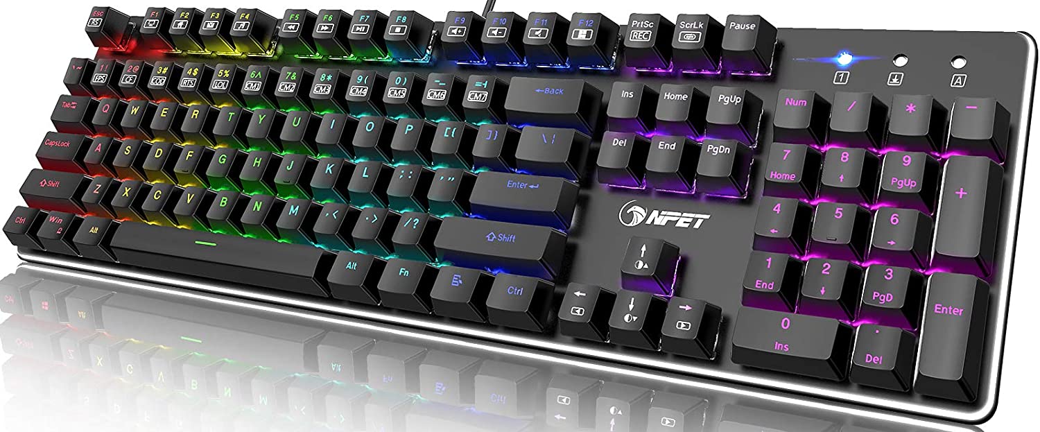 市場 iClever フルサイズ 日本語配列 108キー ゲーミングキーボード 有線 赤軸 市場 iClever フルサイズ 日本語配列 108キー ゲーミングキーボード 有線 赤軸
