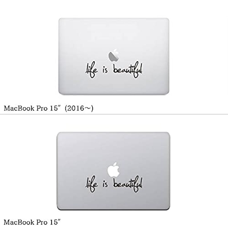 MacBookステッカー スキンシール ライフ イズ ビューティフル 4
