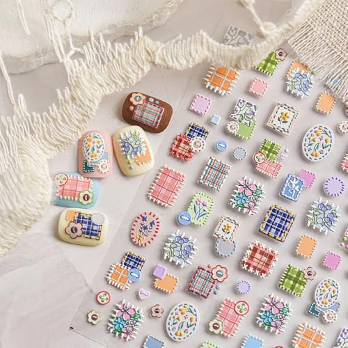 立体刺繍風ネイルシール 1