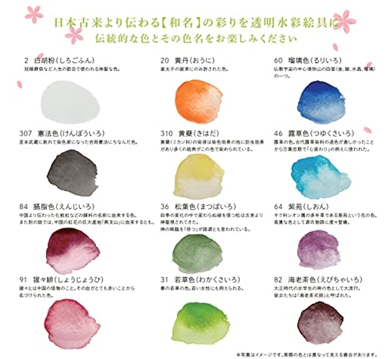 透明水彩絵具ジャパネスクⅡ 5ml 12色セット 6