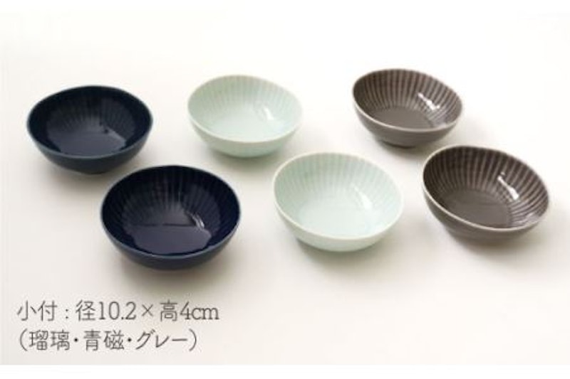 一龍陶苑 しのぎ 小付 6枚セット 2