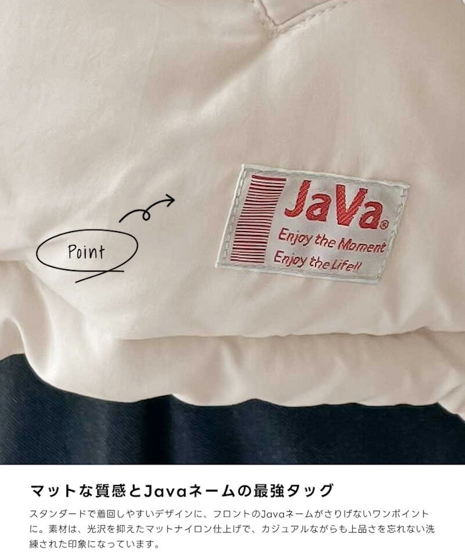 フード付き中綿フェイクダウン コート 5