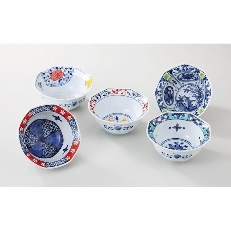 西海陶器 φ12cm小鉢5柄5枚組 錦絵がわり 1