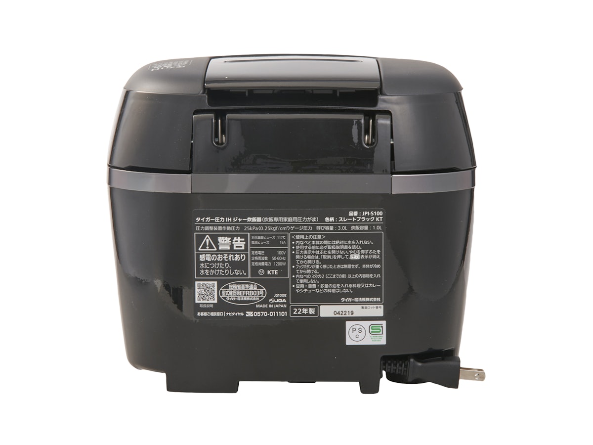 タイガー 圧力IH炊飯器 JPI-S100KT 2022年製 タイガー 圧力IH タイガー 圧力IH炊飯器 JPI-S100KT 2022年製 タイガー 圧力IH
