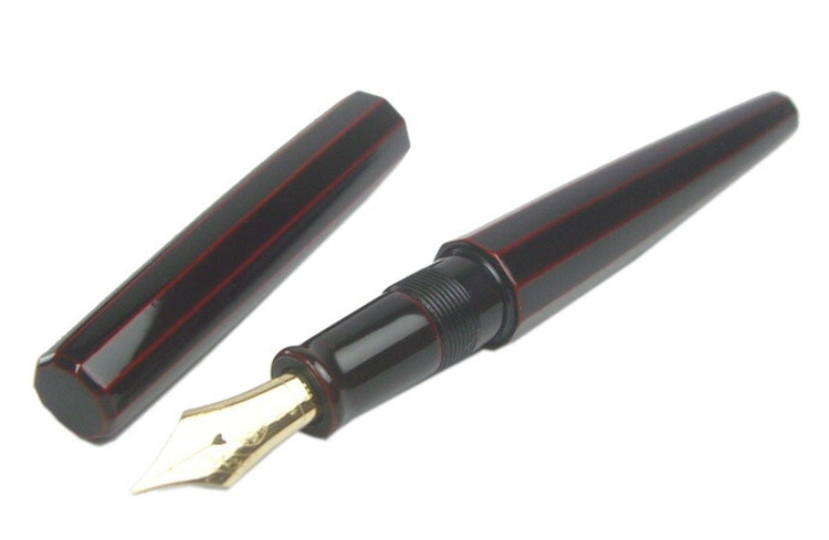 中屋万年筆、桔梗、蒔絵コンバター 呉竹近代蒔絵万年筆- 華舞妓