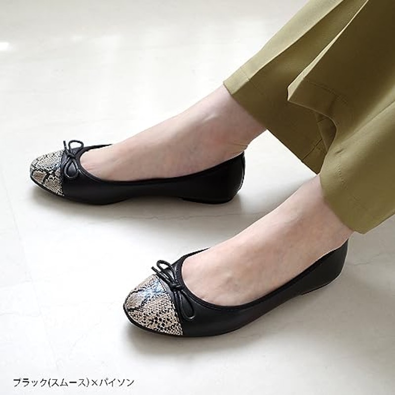 セミスクエアトゥバレエシューズ 4