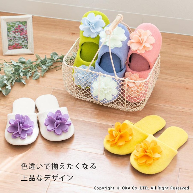 スリッパ ジュエルフラワー 3