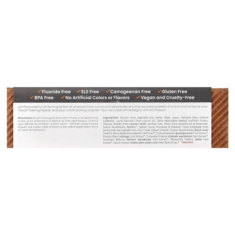Charcoal & Black Seed Oil Whitening Antiplaque Toothpaste 3