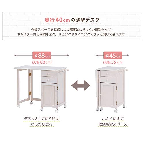 折りたたみデスク キャスター付 3