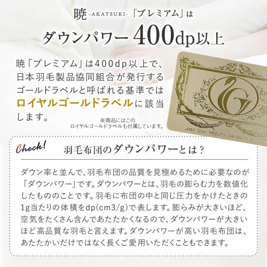 プレミアム2枚合わせ羽毛布団 5