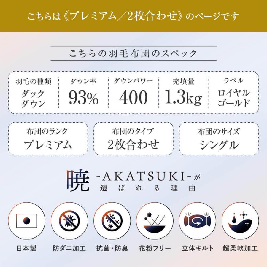 プレミアム2枚合わせ羽毛布団 3