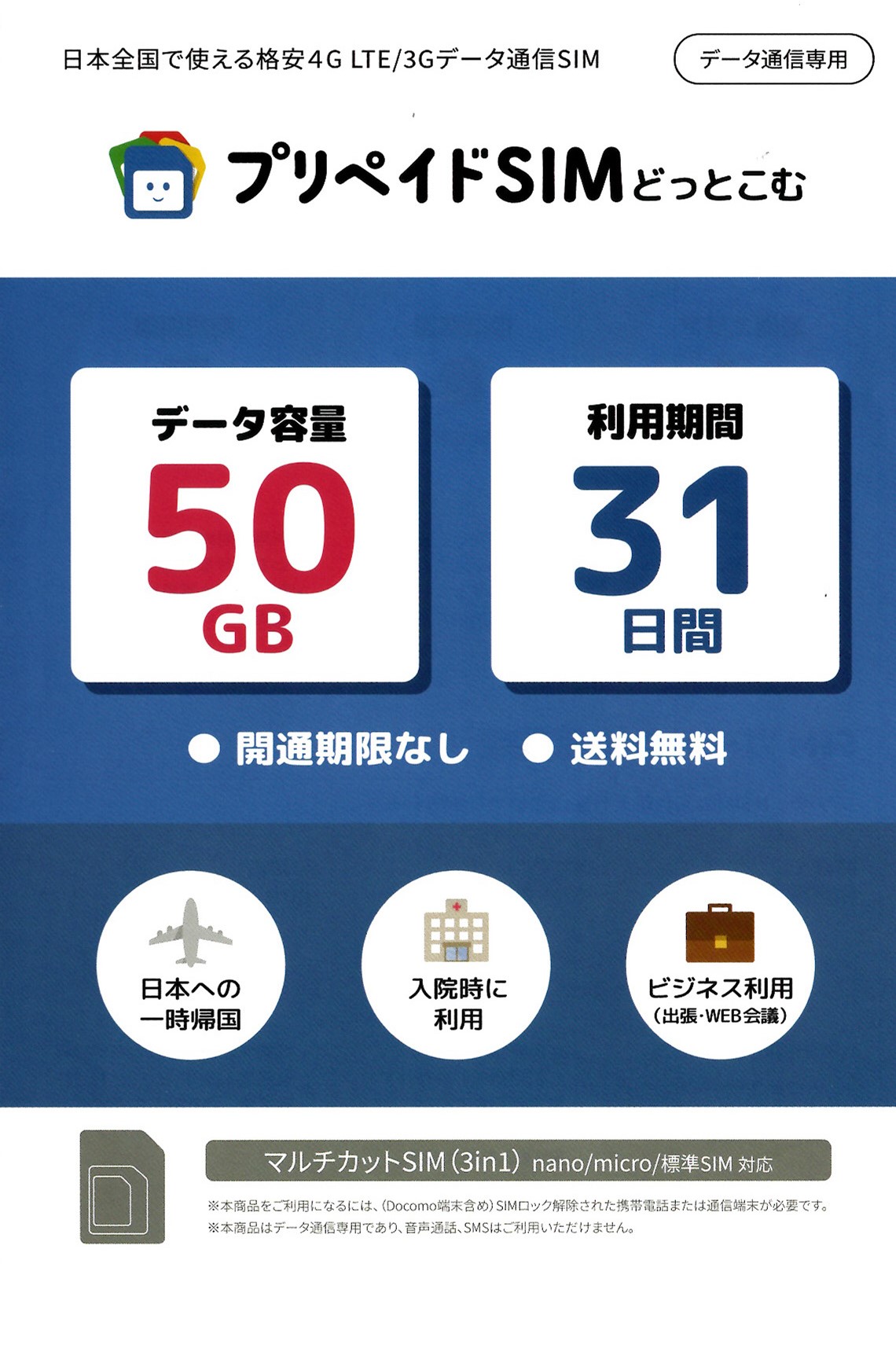 プリペイドSIMどっとこむ  SIMカード 4