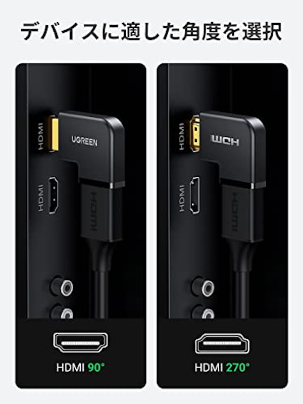 HDMIL型変換アダプタ 90度+270度 2個セット 3