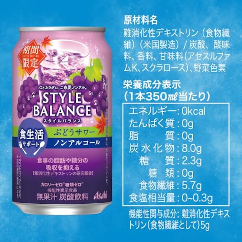 食生活サポートぶどうサワーノンアルコール 6