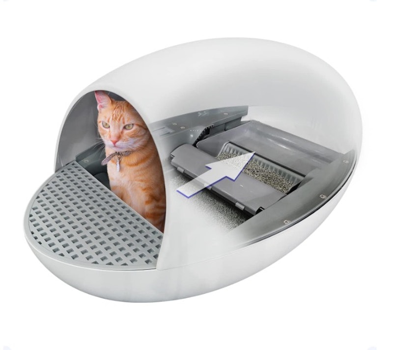 猫 トイレ 猫用 自動トイレ 体重モニター付き 飛散防止 大容量9L 水洗