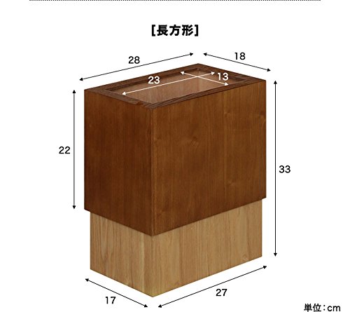 ごみ袋がはみ出さない 木製ごみ箱 2