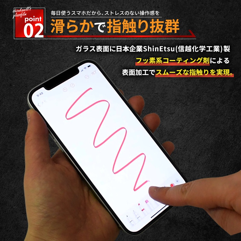AGC旭硝子 クリア ガラスフィルム 簡単貼付ガイド枠付 5