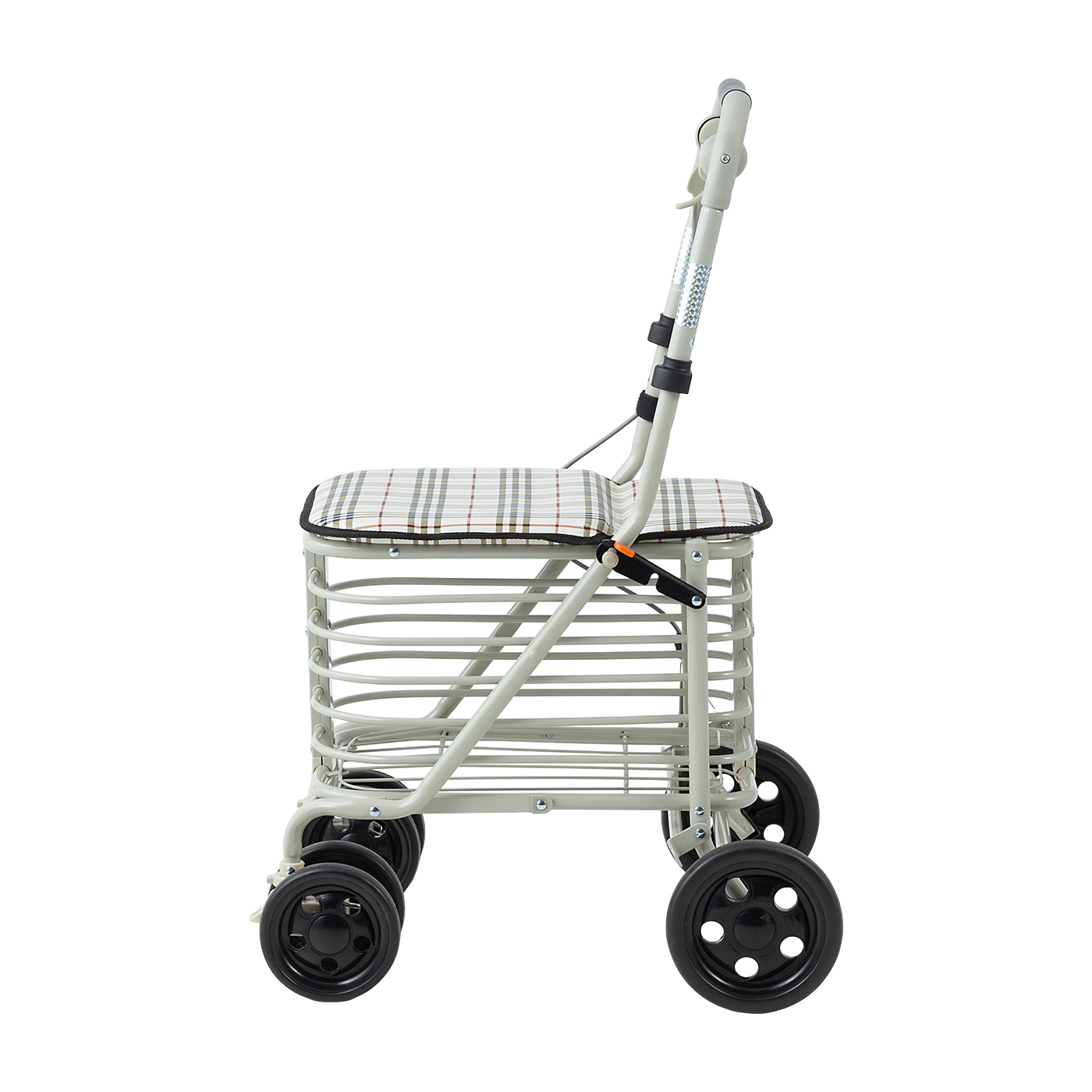 シルバーカー　Se-00086　動作良好　2022年製　腰かけ付カート　買い物かご 歩行補助 折り畳み式 シニアカート 手押し車　マリン商事 シルバーカー Se-00086 動作良好 2022年製 腰かけ付カート 買い物かご