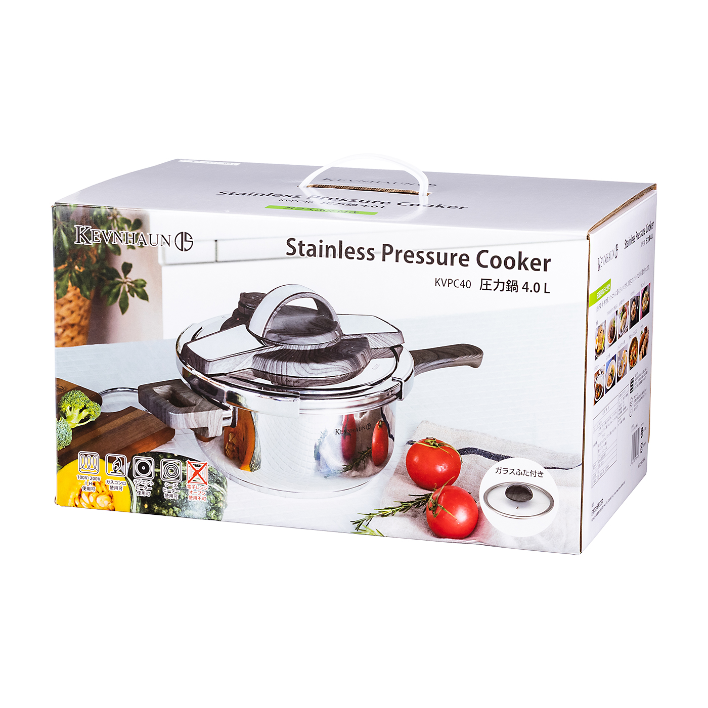 KEVNHAUN ステンレス圧力鍋 KVPC40 4.0L ケブンハウン KVPC40 KEVNHAUNステンレス圧力鍋4.0L 【公式通販】