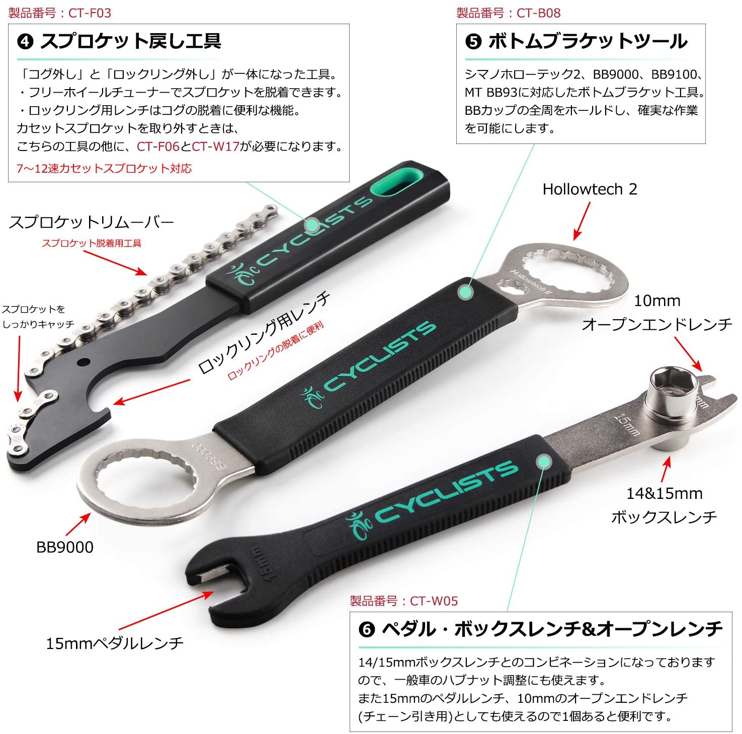 自転車専用工具セット 3