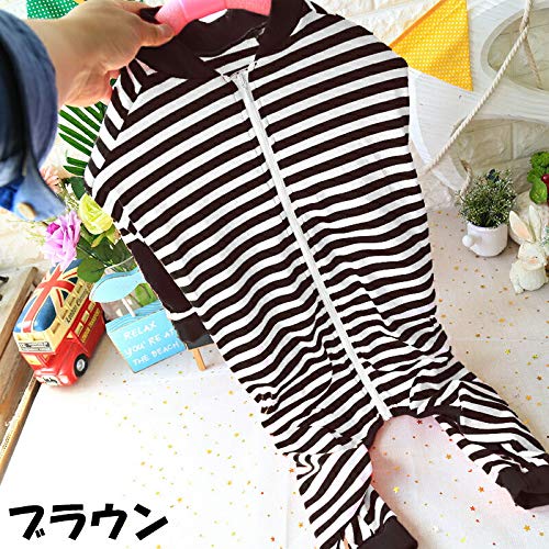 PET FiND 背面ファスナー付きボーダー つなぎ 7