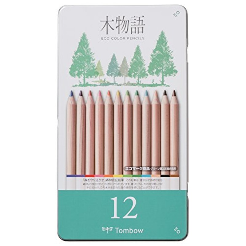 缶入色鉛筆 S木物語 12色 1
