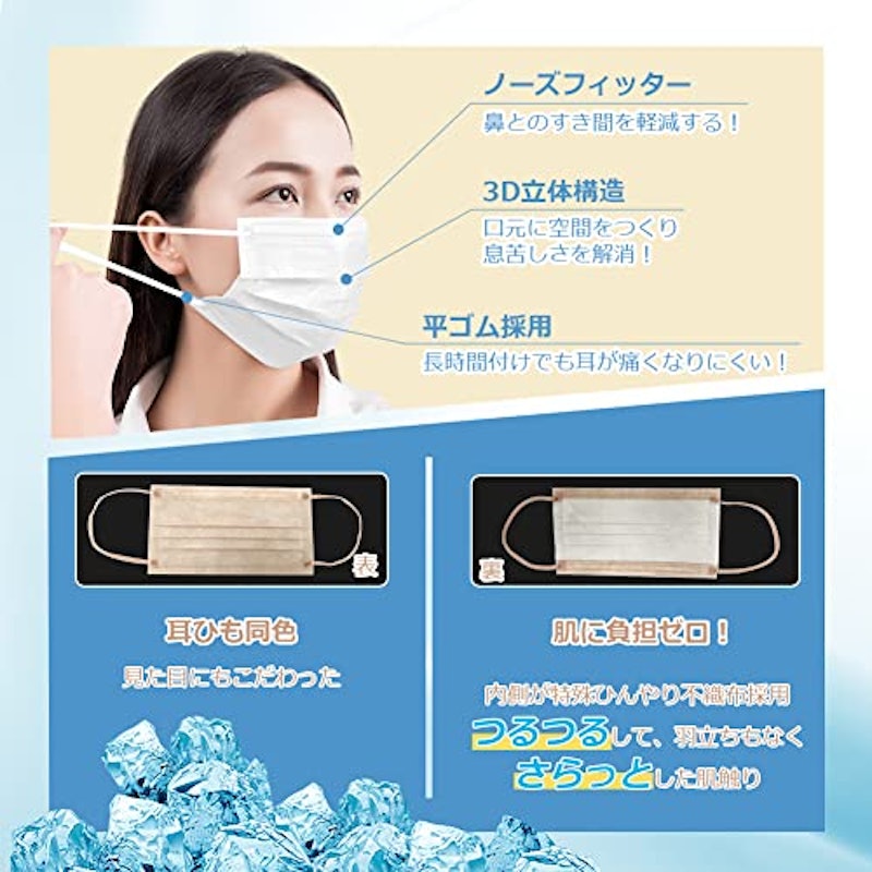 瞬間冷感不織布マスク 5