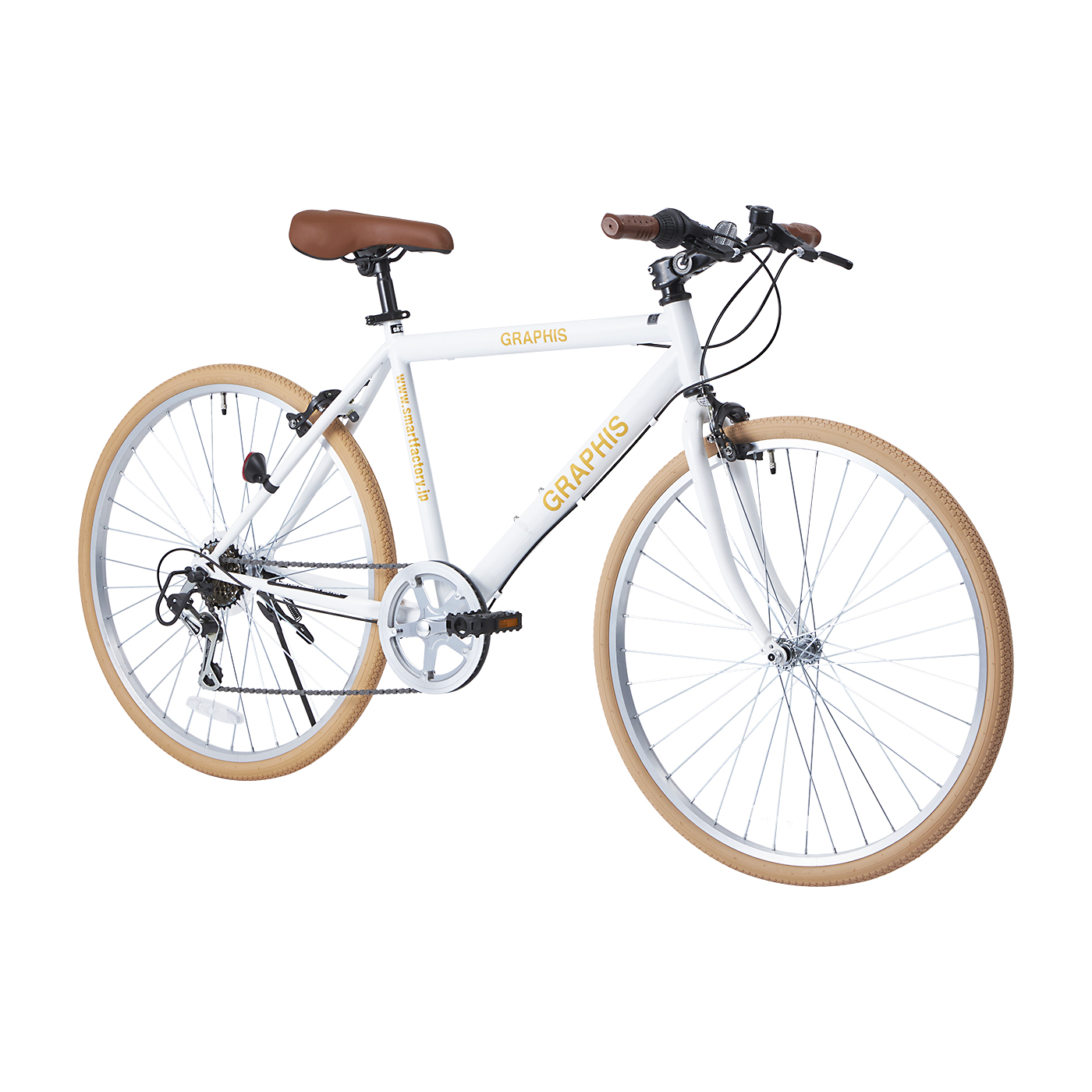 クロスバイク 自転車 マウンテン ロード アウトドア ホワイト 1844 - 自転車本体