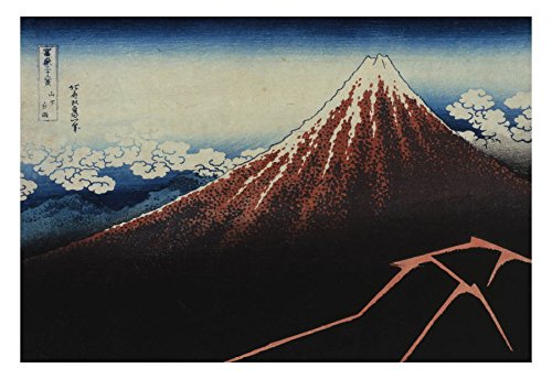 北斎 浮世絵マグネット 冨嶽三十六景 山下白雨 2
