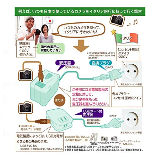 海外用変換プラグ Cタイプ2個セット 4