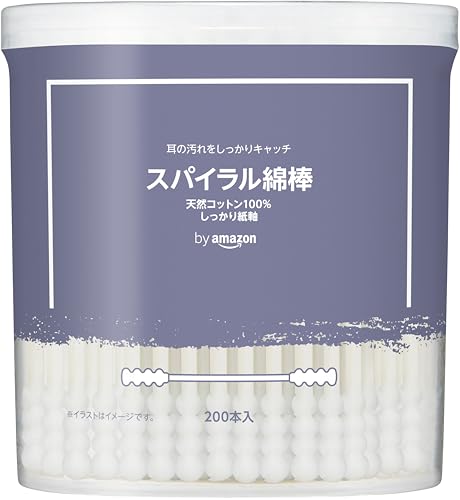 by Amazon スパイラル綿棒 200本x6個 2