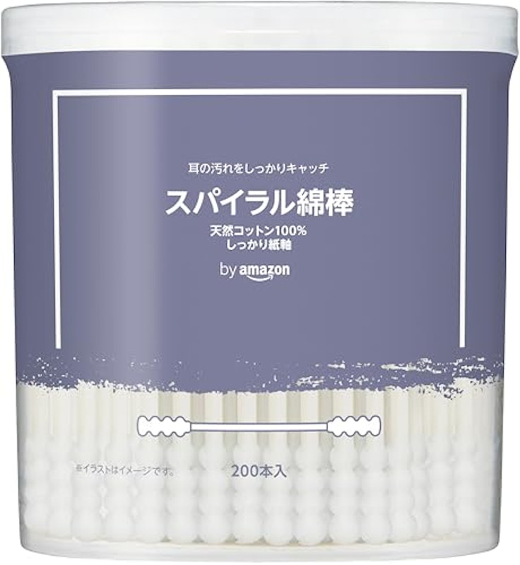 by Amazon スパイラル綿棒 200本x6個 2