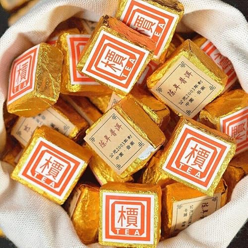 HELLOYOUNG 中国雲南省天然ミニ熟成完熟プーアル茶ブリック 1