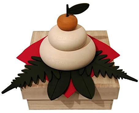 サワラの木製鏡餅　正月飾り サワラの木製鏡餅 正月飾り