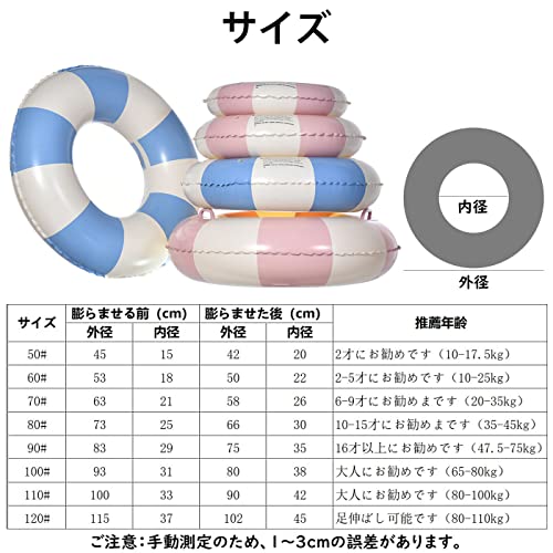 ストライプ柄浮き輪 3